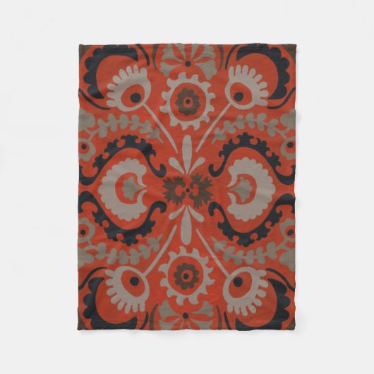 Cinnabar Suzani I Fleecedecke (Vorderseite)