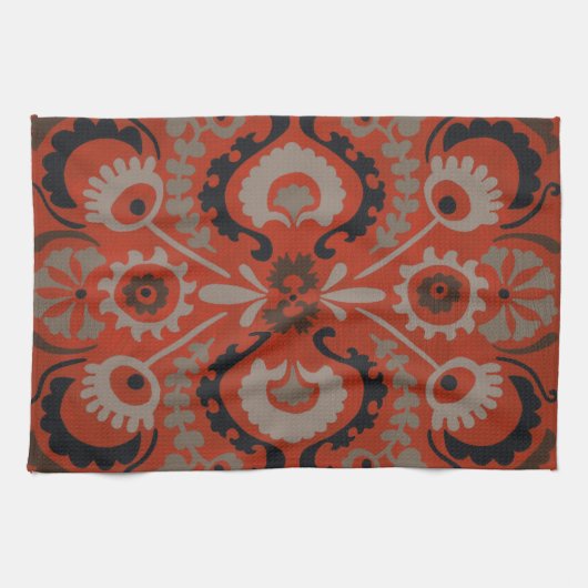 Cinnabar Suzani I Handtuch (Horizontal)