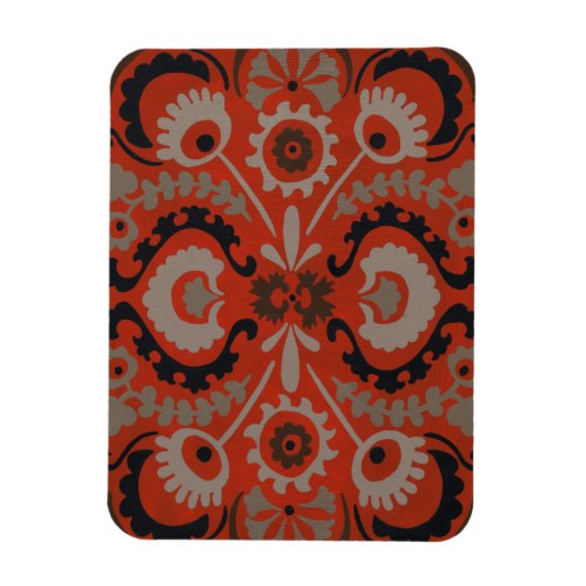 Cinnabar Suzani I Magnet (Vertikal)