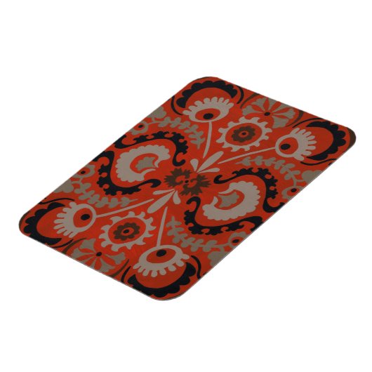Cinnabar Suzani I Magnet (Linke Seite)