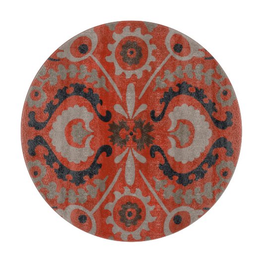 Cinnabar Suzani I Schneidebrett (Vorderseite)