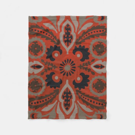 Cinnabar Suzani II Fleecedecke (Vorderseite)
