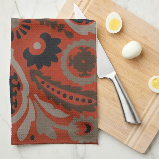 Cinnabar Suzani II Handtuch (Viertel Falte)