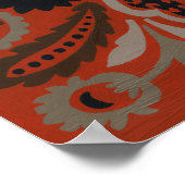 Cinnabar Suzani II Poster (Ecke)