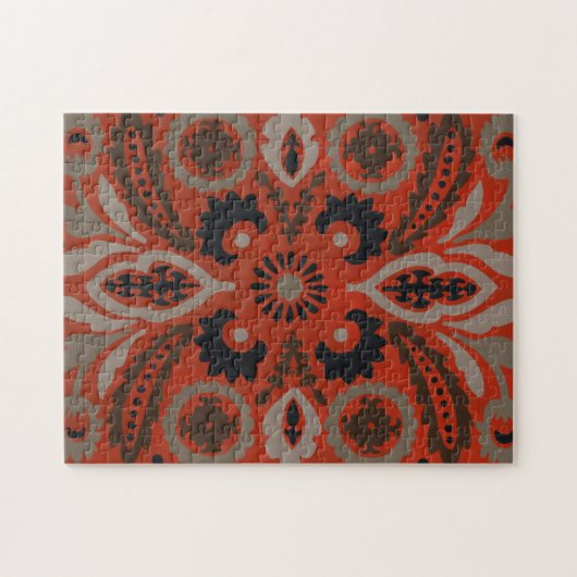 Cinnabar Suzani II Puzzle (Horizontal)