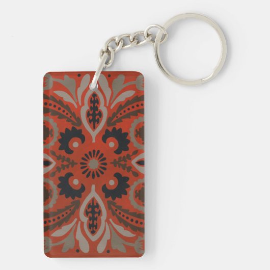 Cinnabar Suzani II Schlüsselanhänger (Rückseite)