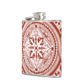 Cinnabar Woodblock IV Flachmann (Links)