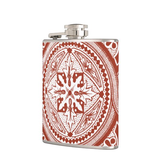 Cinnabar Woodblock IV Flachmann (Links)