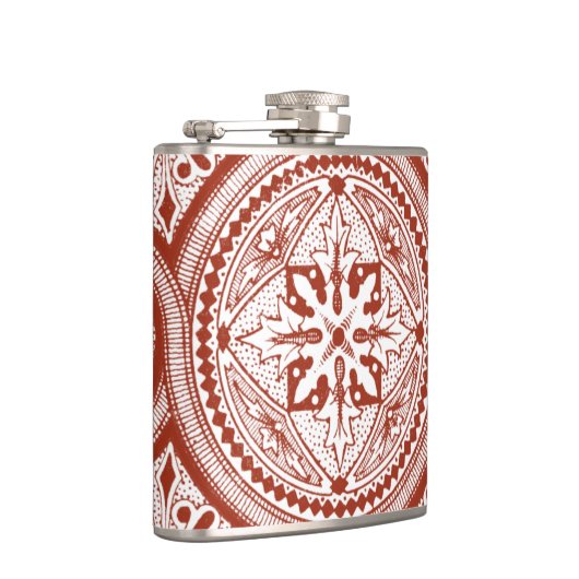 Cinnabar Woodblock IV Flachmann (Rechts)