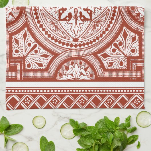 Cinnabar Woodblock IV Handtuch (Gefaltet)