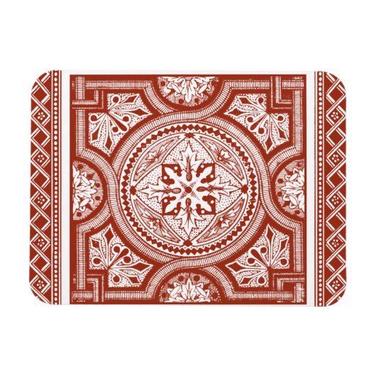 Cinnabar Woodblock IV Magnet (Horizontal)