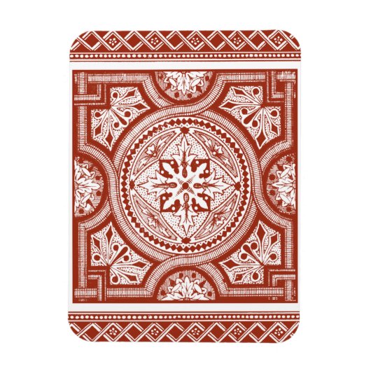 Cinnabar Woodblock IV Magnet (Vertikal)