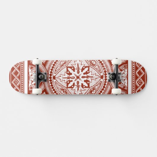 Cinnabar Woodblock IV Skateboard (Horizontal)