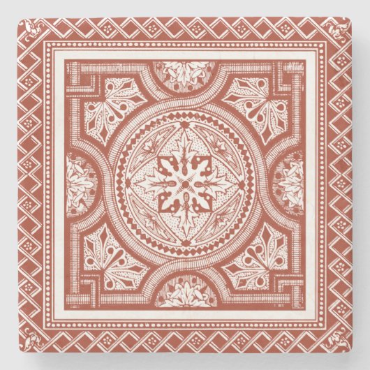 Cinnabar Woodblock IV Steinuntersetzer (Vorderseite)