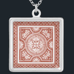 Cinnabar Woodblock IV Versilberte Kette<br><div class="desc">Zuhause Décor</div>