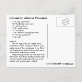 Cinnamon Almond Pancakes Postkarte (Rückseite)