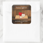 Cinnamon Applesauce Sq Canning Label Quadratischer Aufkleber (Tasche)