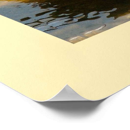 Cinnamon Aquamarin Duck Print Poster (Ecke)