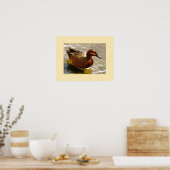 Cinnamon Aquamarin Duck Print Poster (Küche)