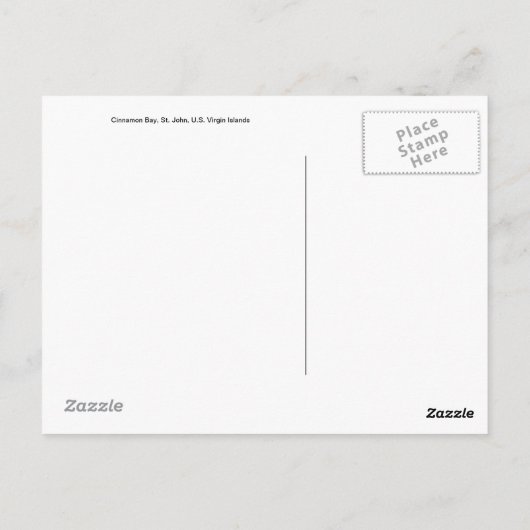 Cinnamon Bay, St. John, Jungfrau Islands Postkarte (Rückseite)