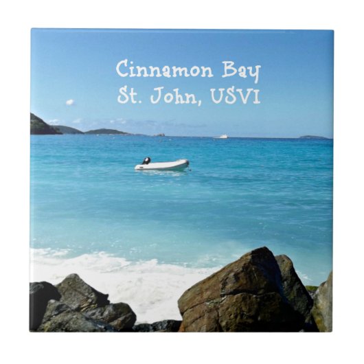 Cinnamon Bay, St. John USVI Fliese (Vorderseite)