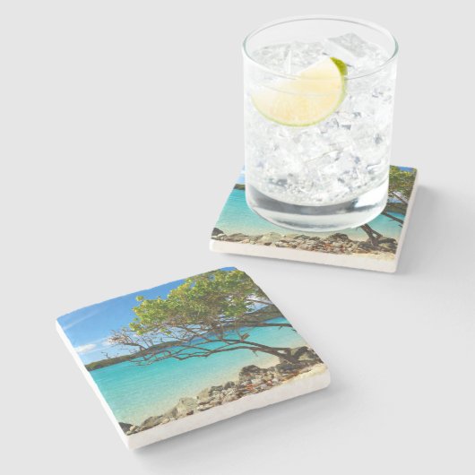 Cinnamon Bay St. John USVI Tropical Untersetzer (Seitenansicht)