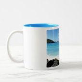 Cinnamon Bay, St. John USVI Zweifarbige Tasse (Links)