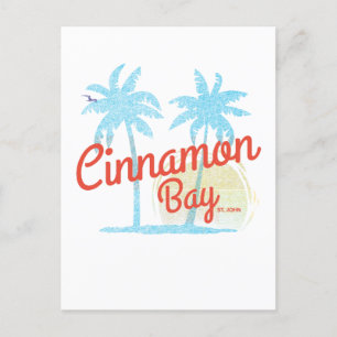Cinnamon Bay USVI Vintag Beach Magnet Postkarte