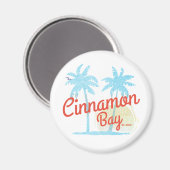 Cinnamon Bay USVI Vintage Strand Magnet (Vorderseite/Rückseite)