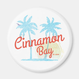 Cinnamon Bay USVI Vintage Strand Magnet