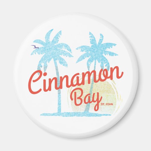 Cinnamon Bay USVI Vintage Strand Magnet (Vorne)