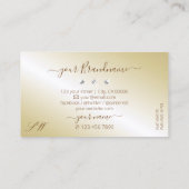 Cinnamon Brown Sparkle Jewels Initials Visitenkarte (Rückseite)