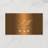 Cinnamon Brown Sparkle Jewels Initials Visitenkarte (Vorderseite)