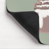 Cinnamon Bun Dessert Hand Drawn Art Mousepad (Ecke)