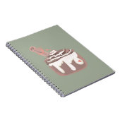 Cinnamon Bun Dessert Hand Drawn Art Notizblock (Rechte Seite)