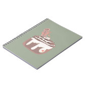 Cinnamon Bun Dessert Hand Drawn Art Notizblock (Linke Seite)