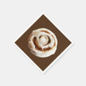Cinnamon Bun mit Icing Serviette (Ecke)