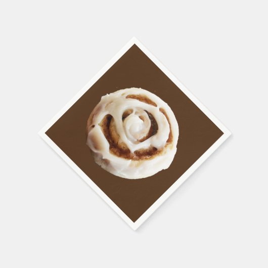 Cinnamon Bun mit Icing Serviette (Ecke)