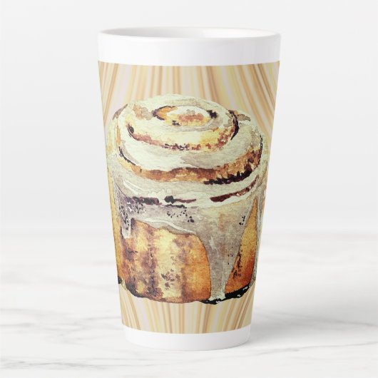 Cinnamon Bun Mornings Große Latte Tasse 17 oz (Vorderseite)