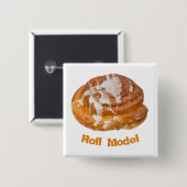Cinnamon Bun Roll Model Button (Vorne & Hinten)