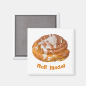 Cinnamon Bun Roll Model Magnet (Vorderseite/Rückseite)