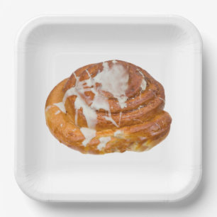 Cinnamon Bun Roll Model Pappteller