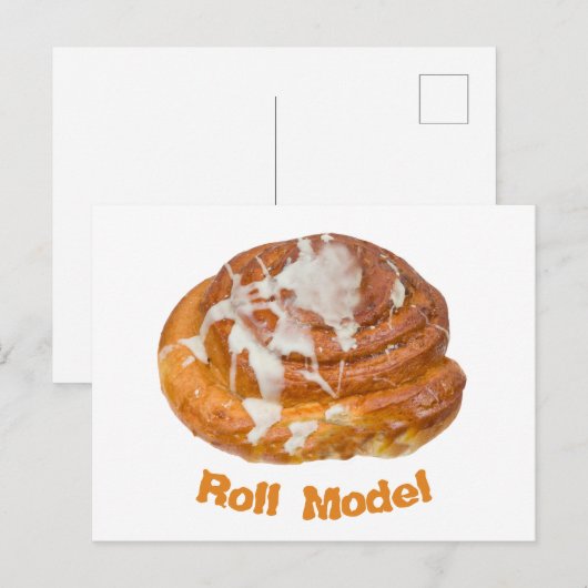 Cinnamon Bun Roll Model Postkarte (Vorne/Hinten)