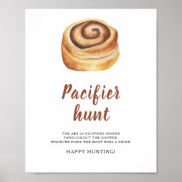 Cinnamon bun - Schnuller jagen Kinderdusche Poster
