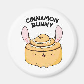 Cinnamon Bunny Funny Cinnamon Bun Pun Magnet (Vorne)