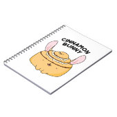 Cinnamon Bunny Funny Cinnamon Bun Pun Notizblock (Linke Seite)