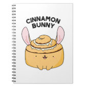 Cinnamon Bunny Funny Cinnamon Bun Pun Notizblock (Vorderseite)