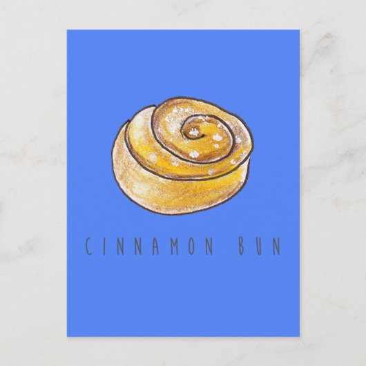 Cinnamon Buns Cinnamon Rolls Coffee Fika Postkarte (Vorderseite)