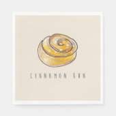 Cinnamon Buns Cinnamon Rolls Coffee Fika Serviette (Vorderseite)