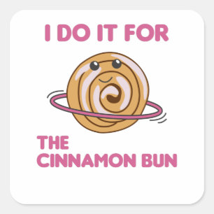 cinnamon buns Hullern Hula Sportrip Quadratischer Aufkleber